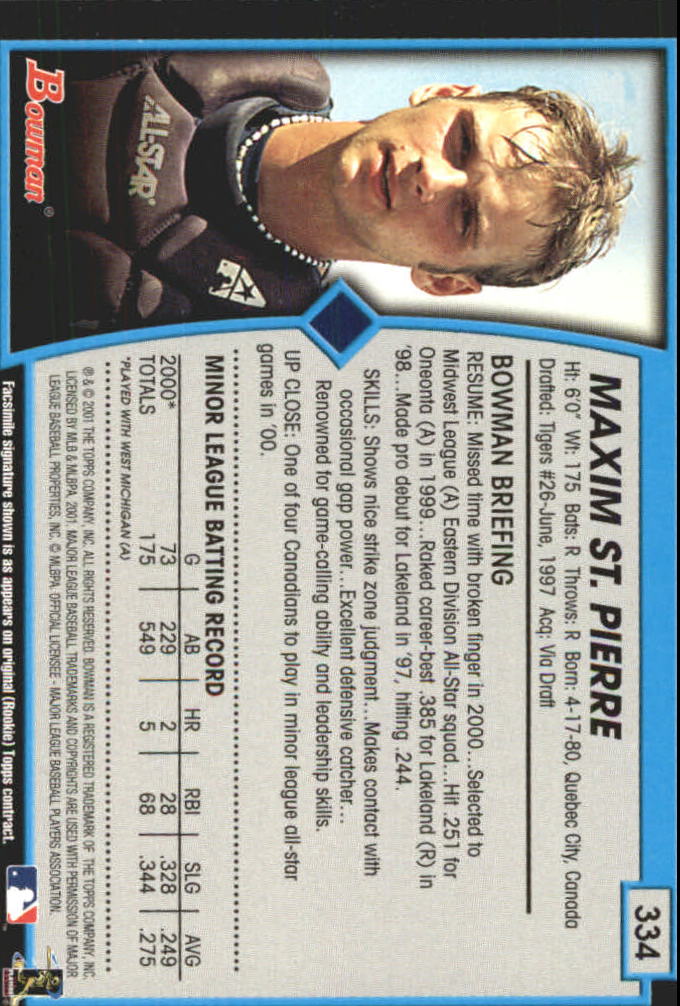 B3193- 2001 Bowman Gold Baseball Card #s 251-440 -You Pick- 15+ FREE US SHIP - Picture 132 of 312