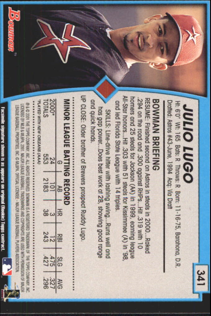 B3193- 2001 Bowman Gold Baseball Card #s 251-440 -You Pick- 15+ FREE US SHIP - Picture 144 of 312