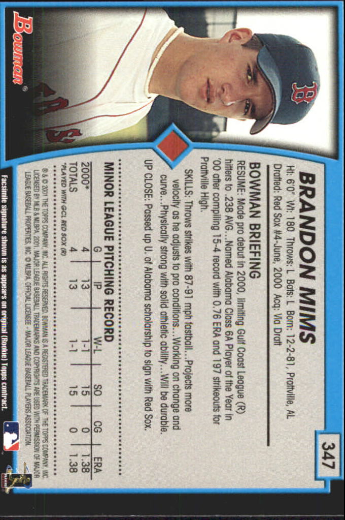 B3193- 2001 Bowman Gold Baseball Card #s 251-440 -You Pick- 15+ FREE US SHIP - Picture 154 of 312