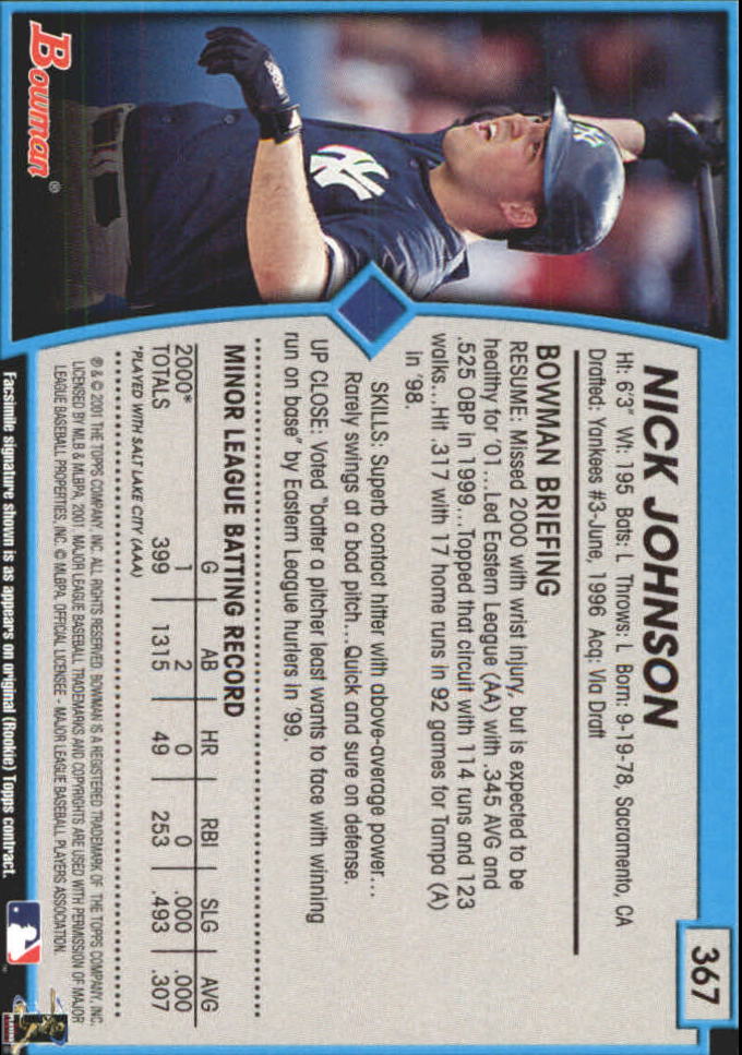 B3193- 2001 Bowman Gold Baseball Card #s 251-440 -You Pick- 15+ FREE US SHIP - Picture 190 of 312