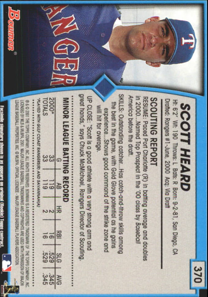 B3193- 2001 Bowman Gold Baseball Card #s 251-440 -You Pick- 15+ FREE US SHIP - Picture 194 of 312