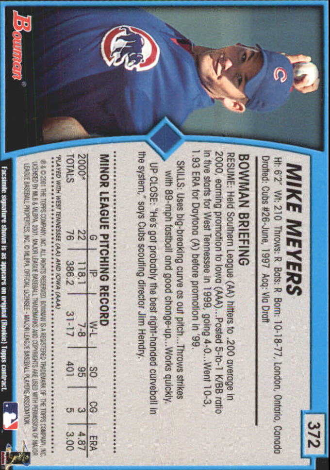 B3193- 2001 Bowman Gold Baseball Card #s 251-440 -You Pick- 15+ FREE US SHIP - Picture 198 of 312