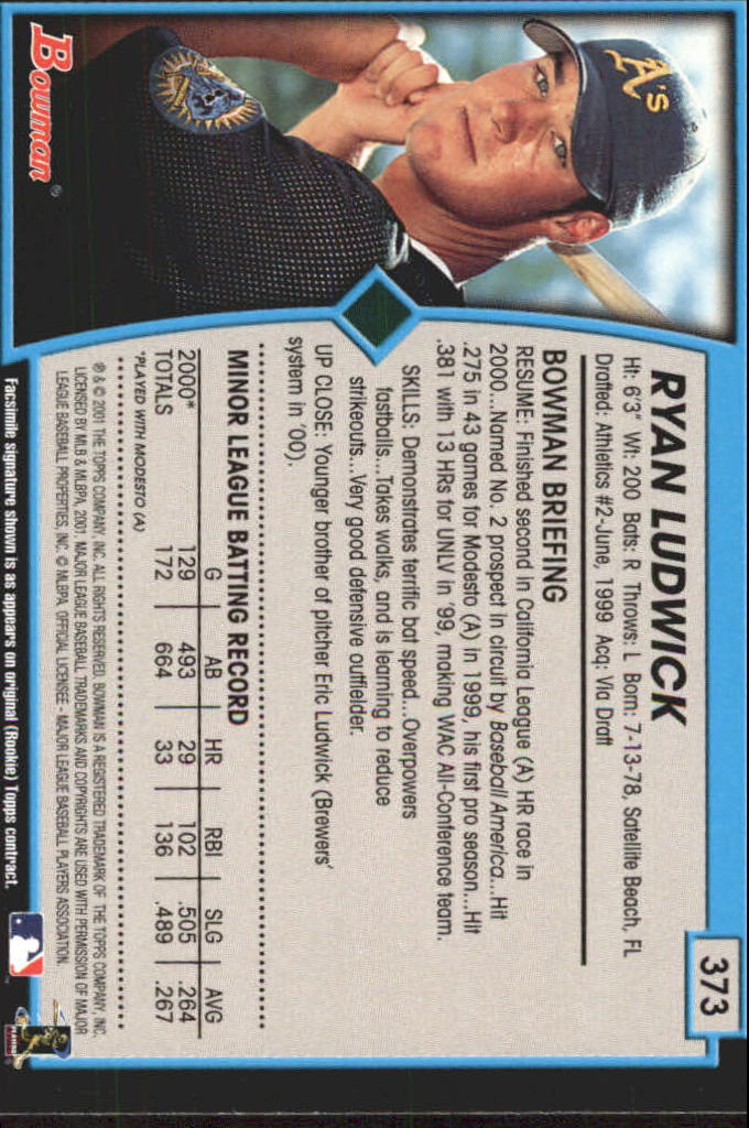 B3193- 2001 Bowman Gold Baseball Card #s 251-440 -You Pick- 15+ FREE US SHIP - Picture 200 of 312