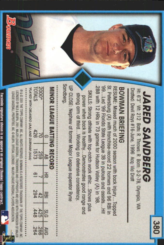B3193- 2001 Bowman Gold Baseball Card #s 251-440 -You Pick- 15+ FREE US SHIP - Picture 214 of 312