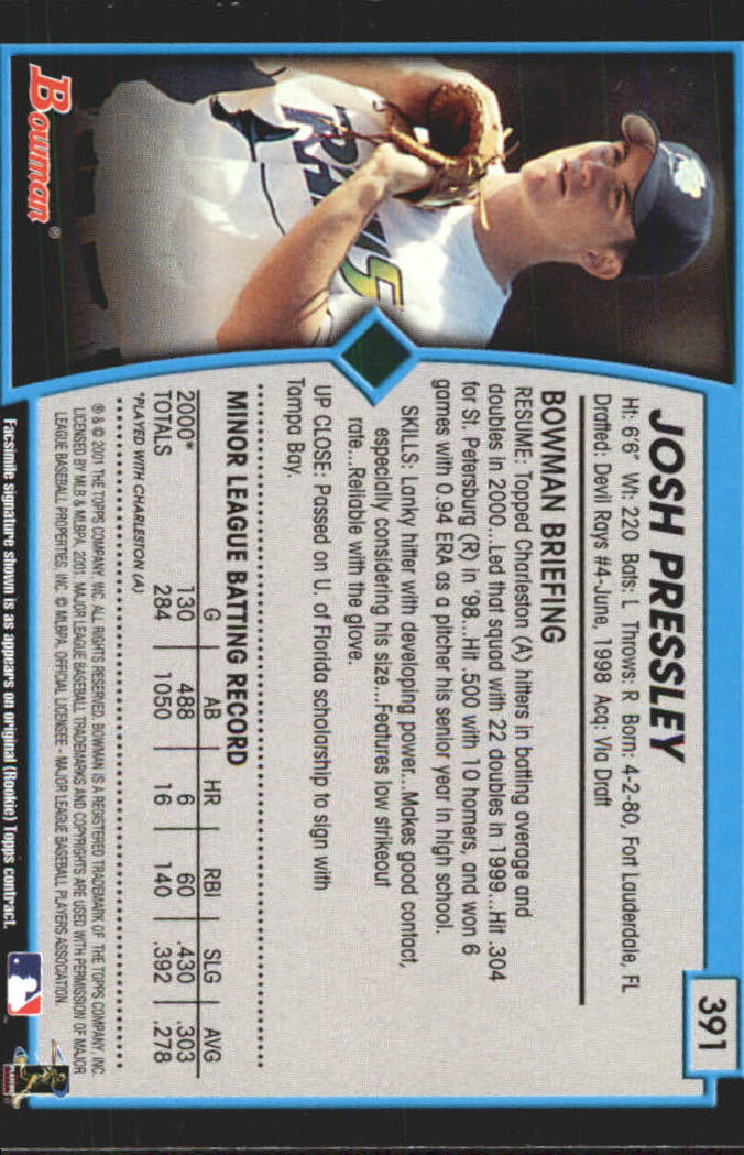 B3193- 2001 Bowman Gold Baseball Card #s 251-440 -You Pick- 15+ FREE US SHIP - Picture 228 of 312