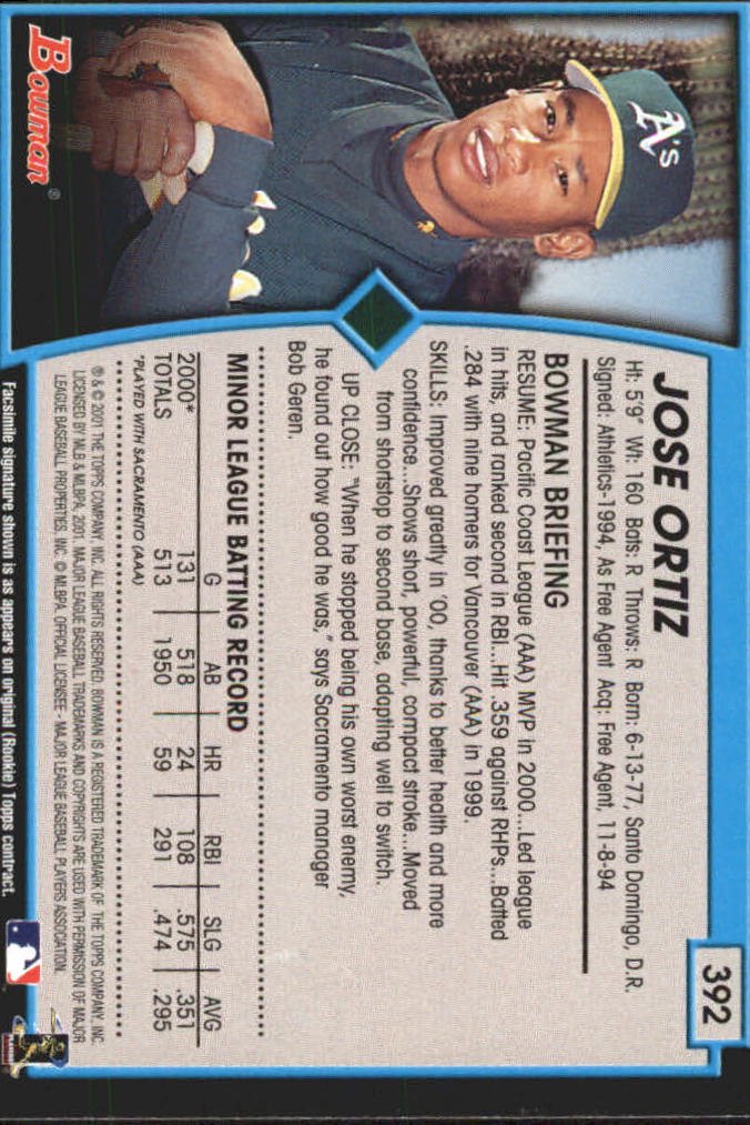 B3193- 2001 Bowman Gold Baseball Card #s 251-440 -You Pick- 15+ FREE US SHIP - Picture 230 of 312