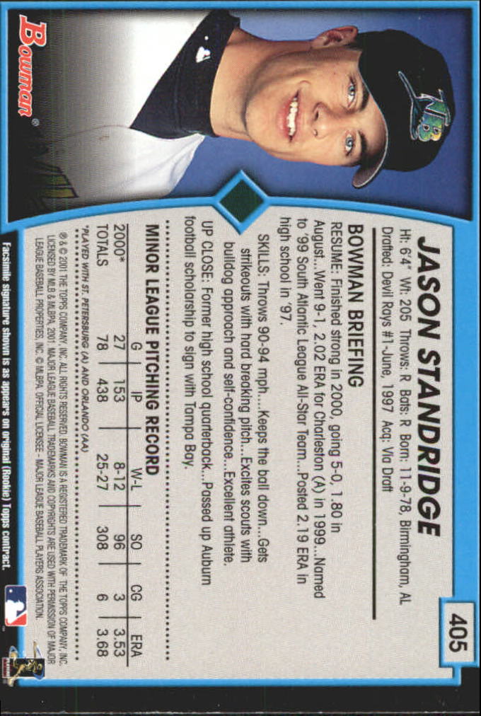 B3193- 2001 Bowman Gold Baseball Card #s 251-440 -You Pick- 15+ FREE US SHIP - Picture 250 of 312