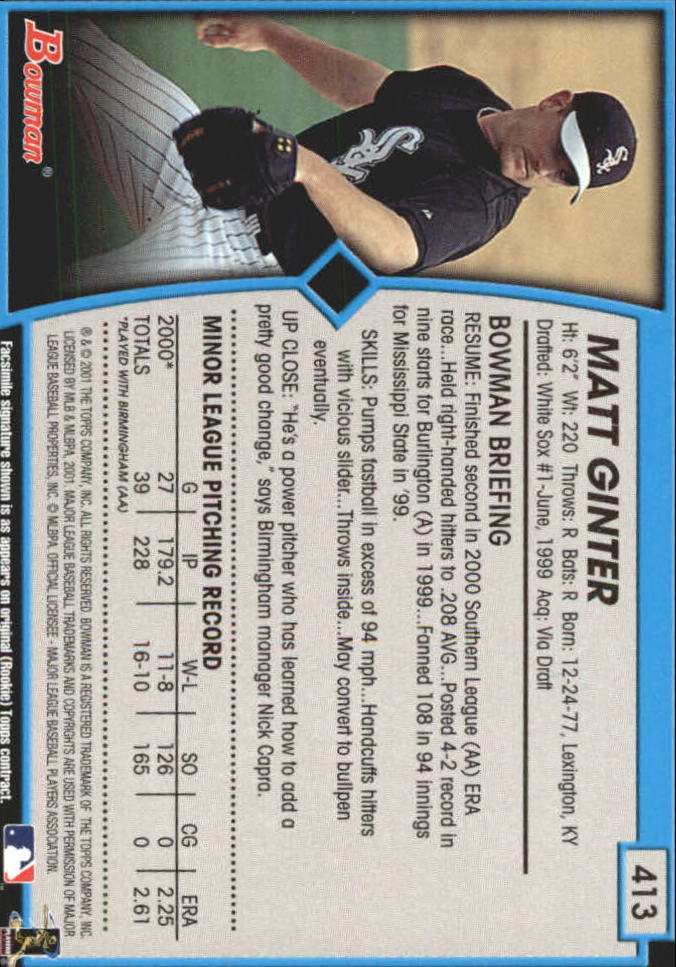 B3193- 2001 Bowman Gold Baseball Card #s 251-440 -You Pick- 15+ FREE US SHIP - Picture 266 of 312