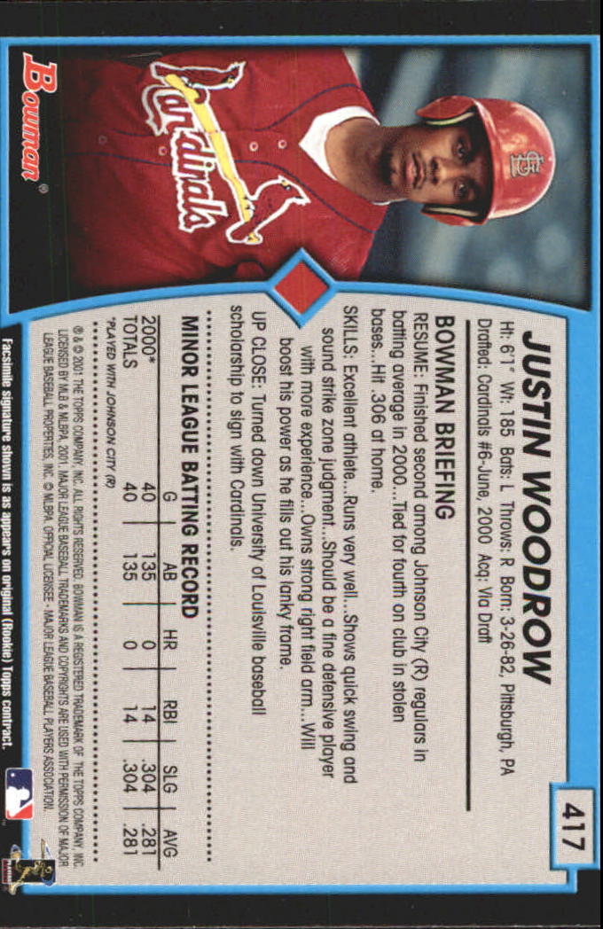 B3193- 2001 Bowman Gold Baseball Card #s 251-440 -You Pick- 15+ FREE US SHIP - Picture 274 of 312