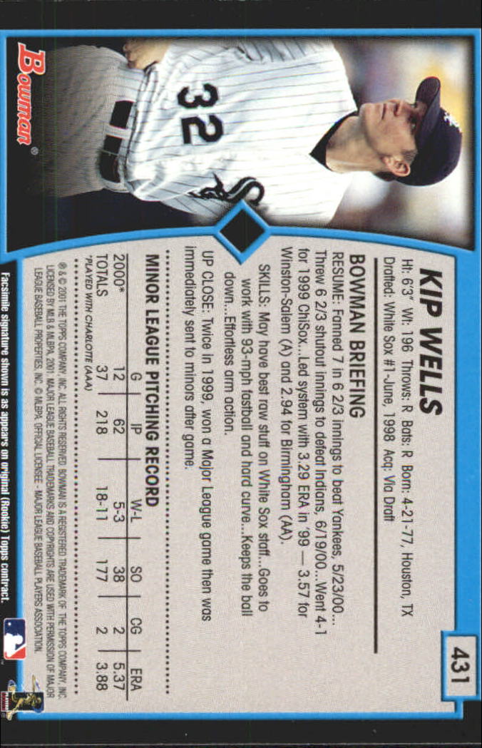 B3193- 2001 Bowman Gold Baseball Card #s 251-440 -You Pick- 15+ FREE US SHIP - Picture 296 of 312