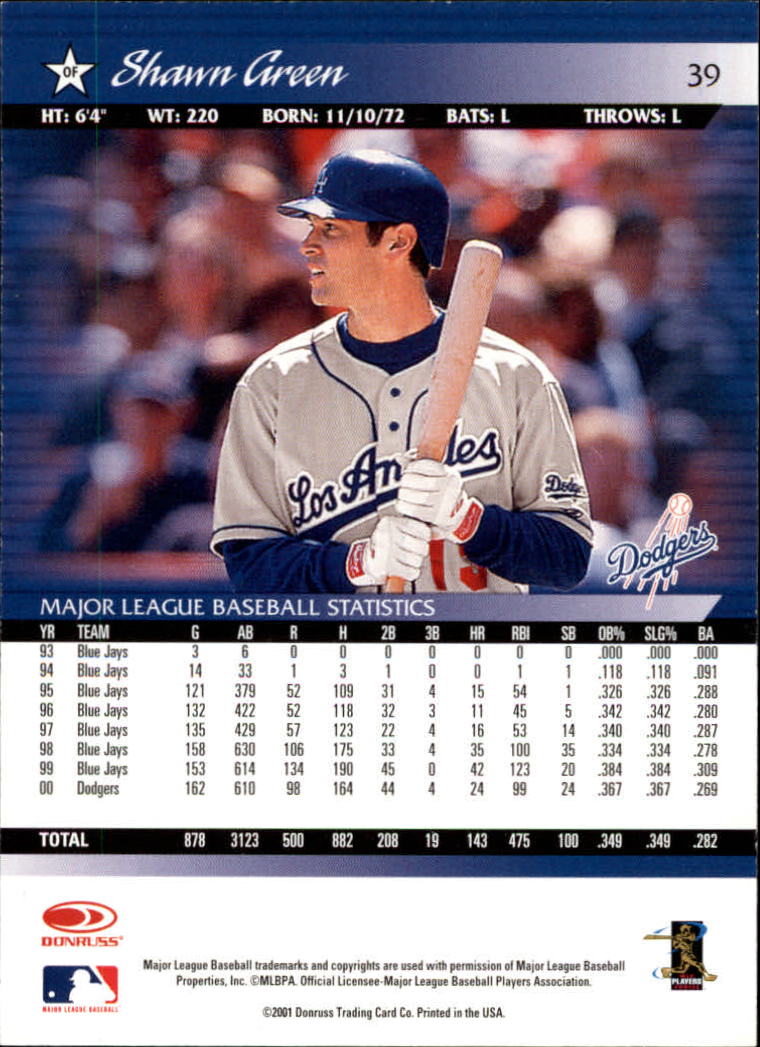 A8497- 2001 Donruss Baseball Karten 1-150 + Einsätze -du Pick- 15 + Free US - Bild 77 von 398