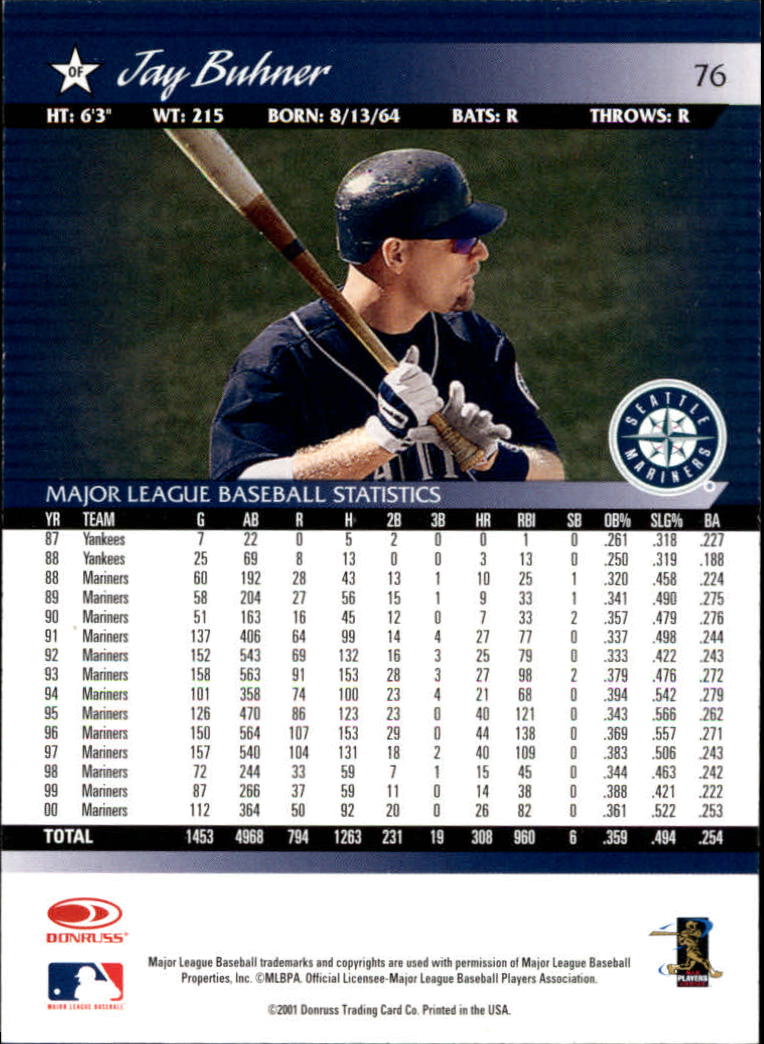 A8497- 2001 Donruss Baseball Karten 1-150 + Einsätze -du Pick- 15 + Free US - Bild 147 von 398
