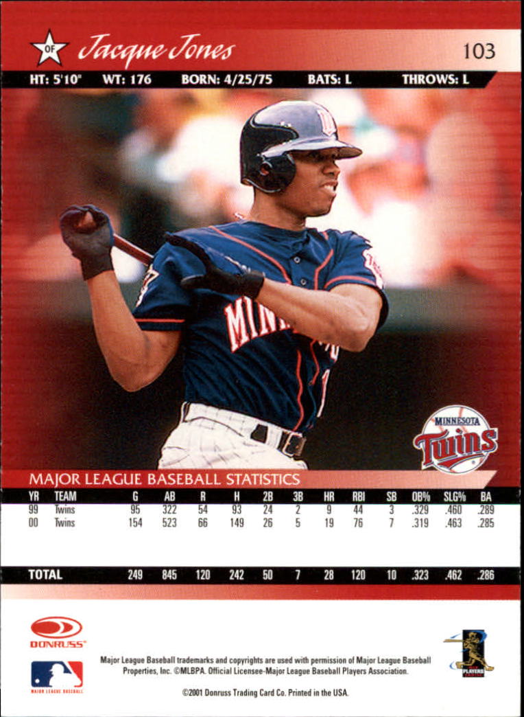 A8497- 2001 Donruss Baseball Karten 1-150 + Einsätze -du Pick- 15 + Free US - Bild 201 von 398