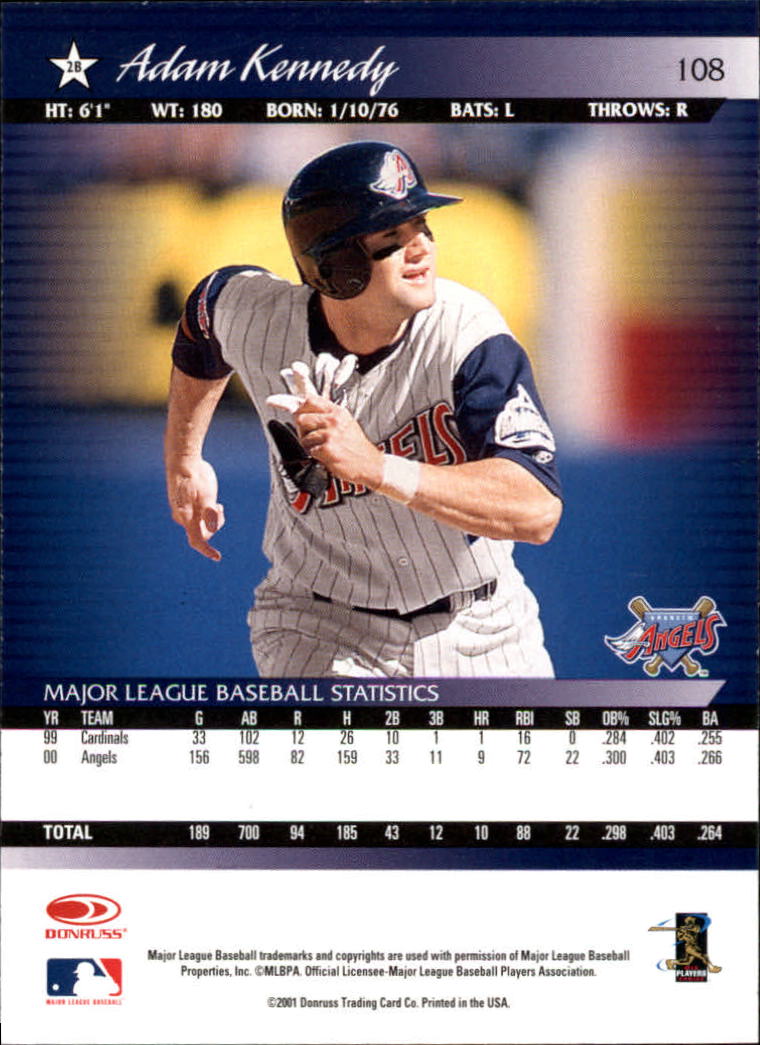 A8497- 2001 Donruss Baseball Karten 1-150 + Einsätze -du Pick- 15 + Free US - Bild 211 von 398
