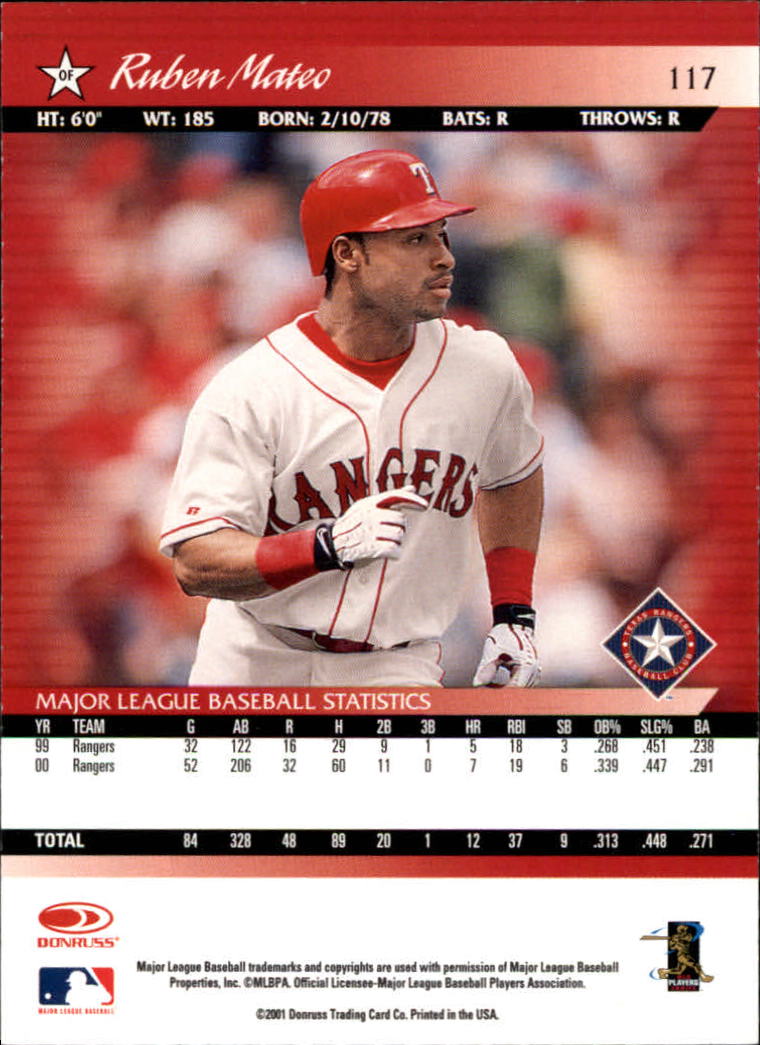 A8497- 2001 Donruss Baseball Karten 1-150 + Einsätze -du Pick- 15 + Free US - Bild 229 von 398