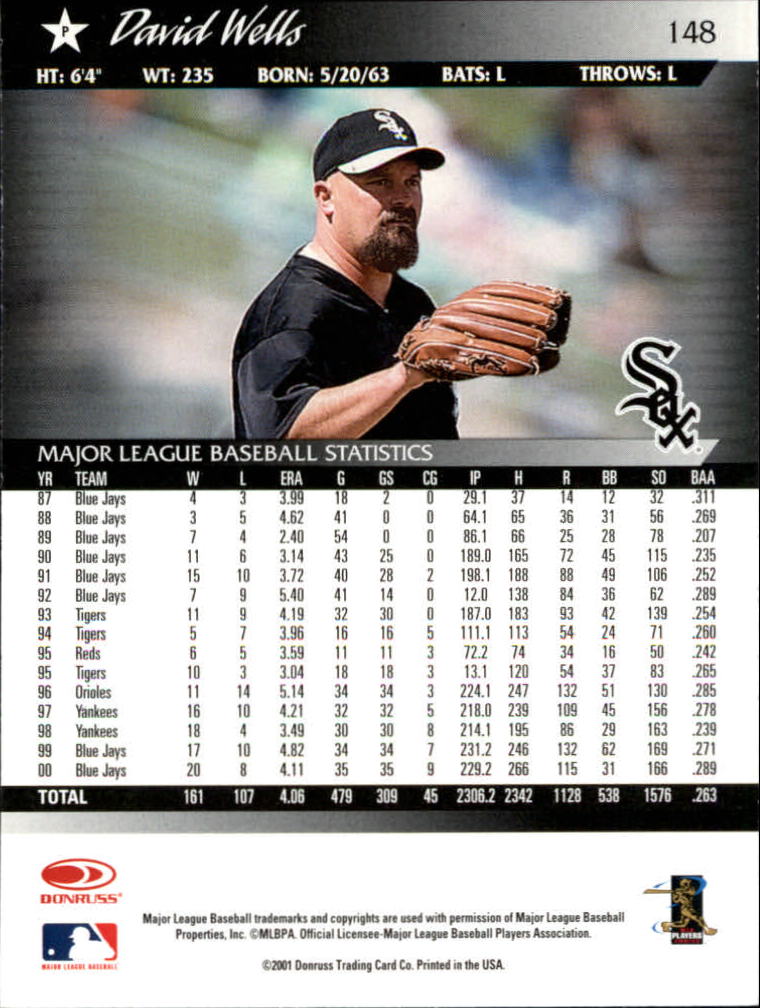 A8497- 2001 Donruss Baseball Karten 1-150 + Einsätze -du Pick- 15 + Free US - Bild 289 von 398