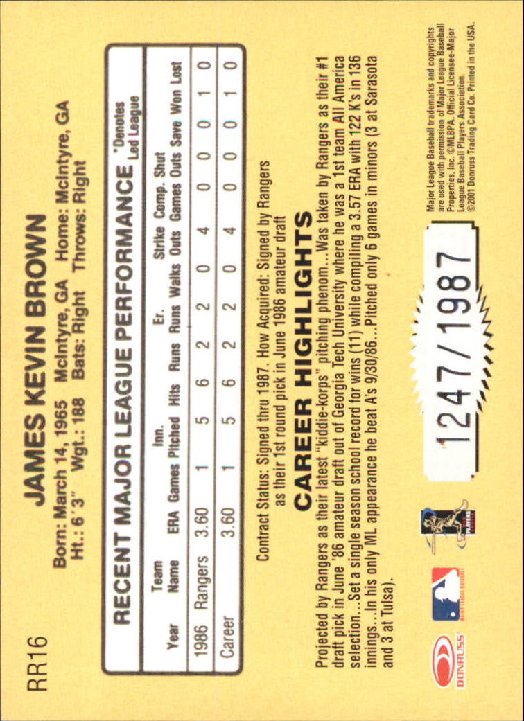 A8497- 2001 Donruss Baseball Karten 1-150 + Einsätze -du Pick- 15 + Free US - Bild 397 von 398