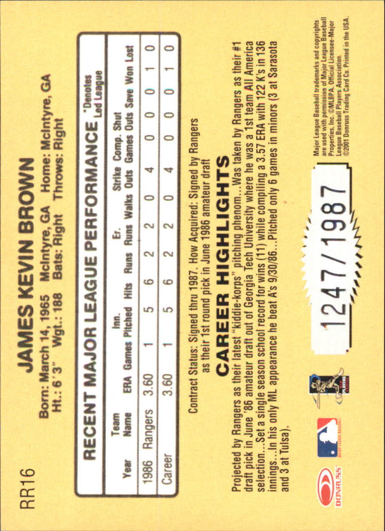 Sports Card Back