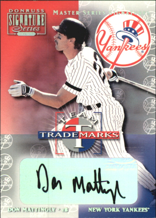 2001 Donruss Signature Team Trademarks Masters Series #27 Don Mattingly