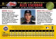 2001 eTopps #55 Alex Escobar/931 back image