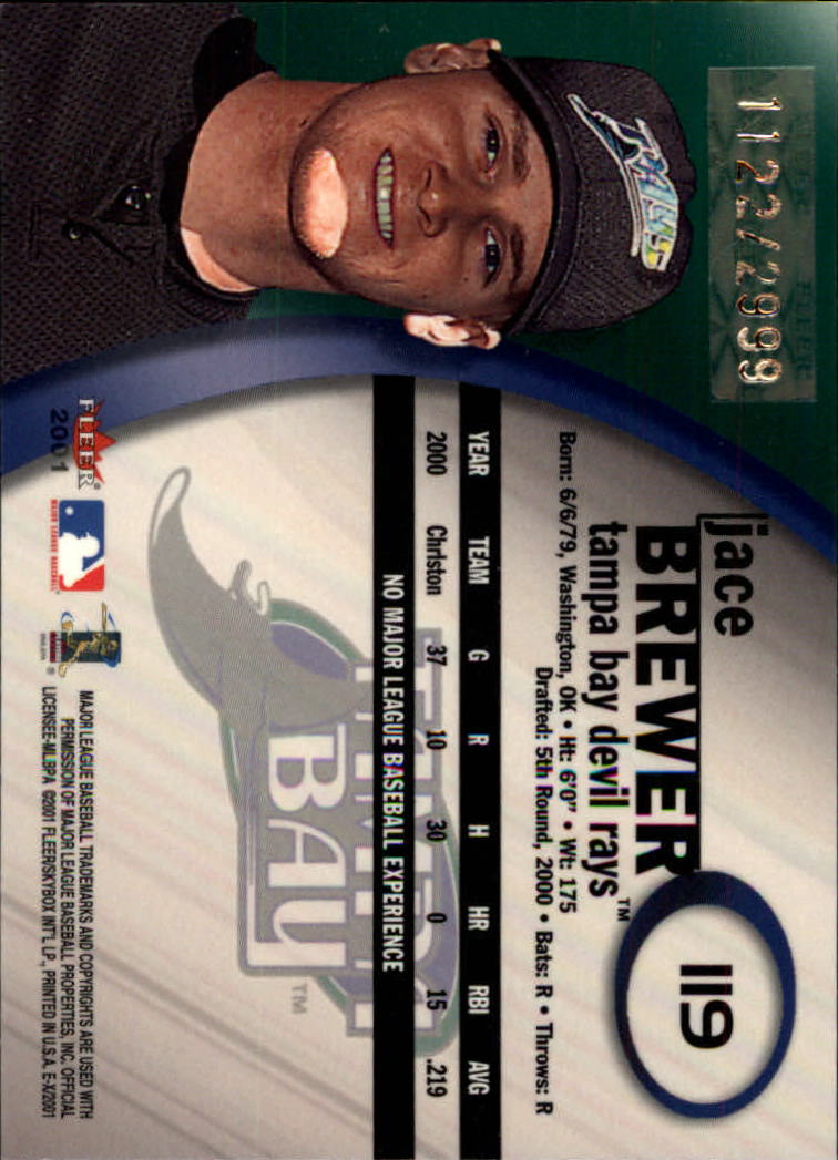 2001 E-X Baseball "Main Set" Cards - Picture 221 of 231