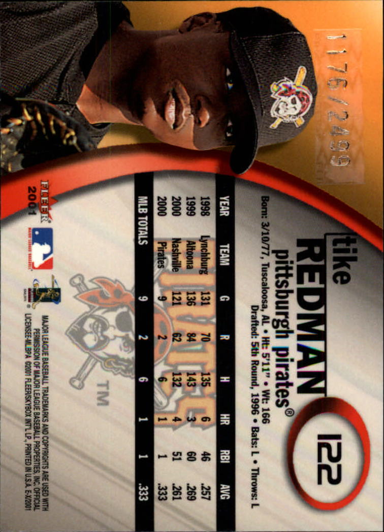 2001 E-X Baseball "Main Set" Cards - Picture 223 of 231