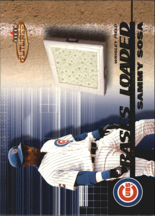 Sammy Sosa player used bat patch baseball card (Chicago Cubs) 2001 Upper  Deck Milestone #MSS