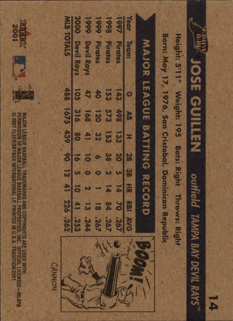 A2341- 2001 Fleer Tradition Baseball Card #s 1-250 -You Pick- 15+ FREE US SHIP - Picture 25 of 475