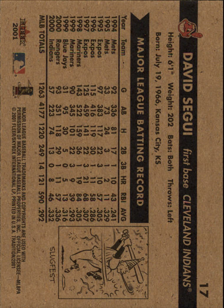 A2341- 2001 Fleer Tradition Baseball Card #s 1-250 -You Pick- 15+ FREE US SHIP - Picture 31 of 475