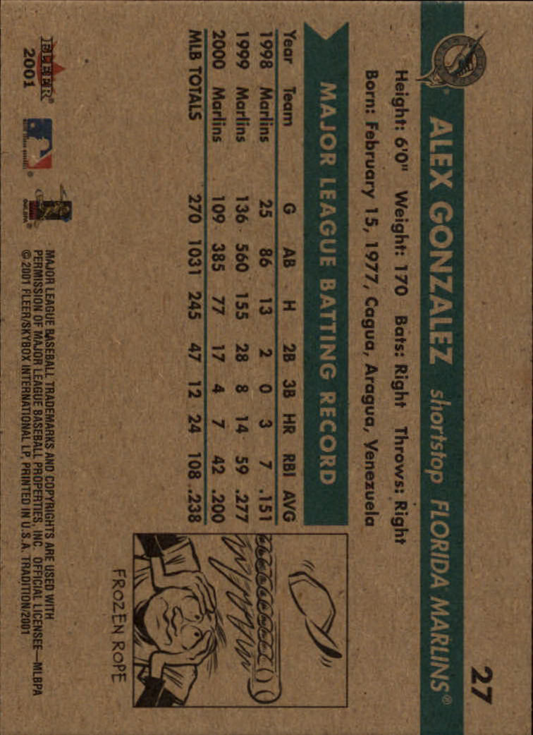 A2341- 2001 Fleer Tradition Baseball Card #s 1-250 -You Pick- 15+ FREE US SHIP - Picture 51 of 475