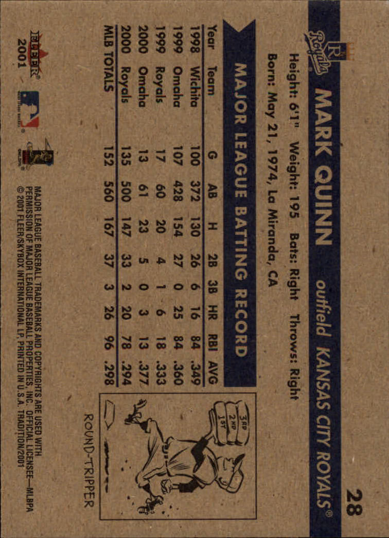 A2341- 2001 Fleer Tradition Baseball Card #s 1-250 -You Pick- 15+ FREE US SHIP - Picture 53 of 475