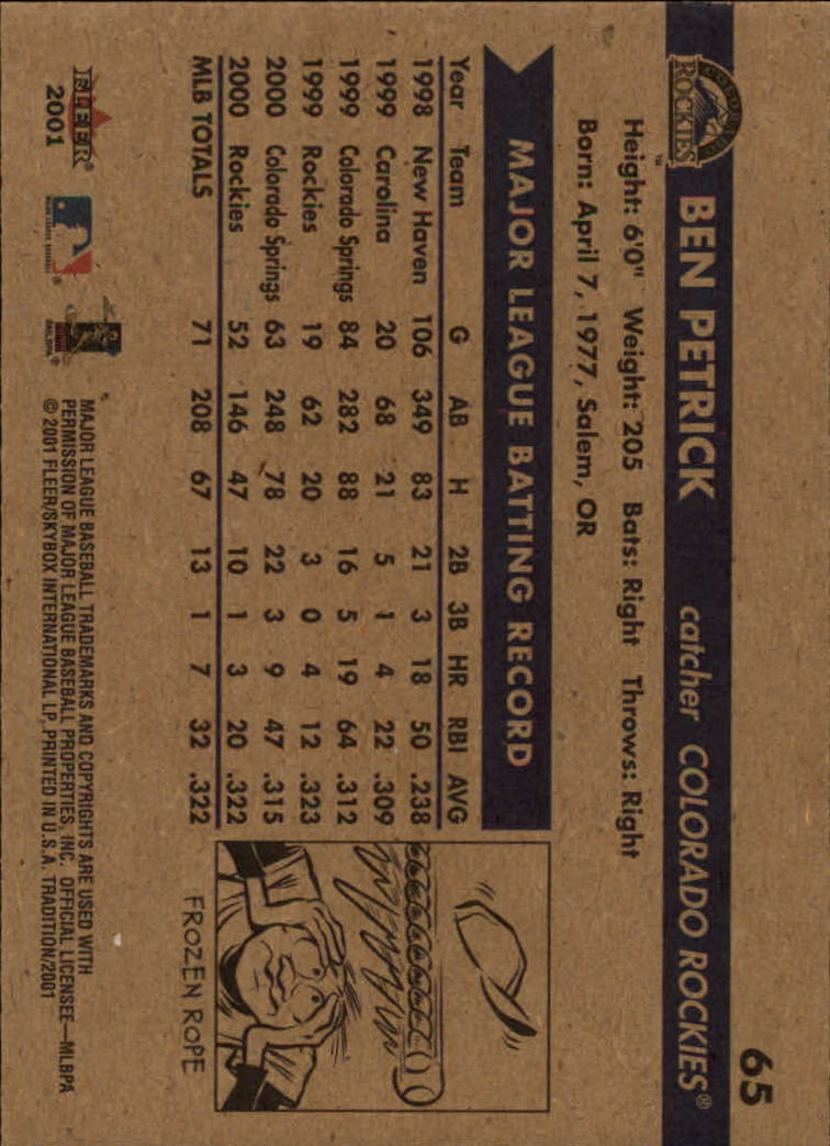 A2341- 2001 Fleer Tradition Baseball Card #s 1-250 -You Pick- 15+ FREE US SHIP - Picture 125 of 475