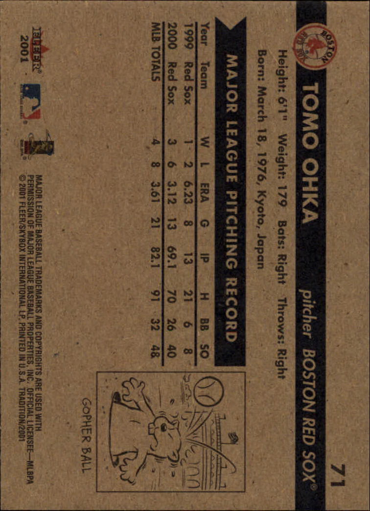 A2341- 2001 Fleer Tradition Baseball Card #s 1-250 -You Pick- 15+ FREE US SHIP - Picture 135 of 475