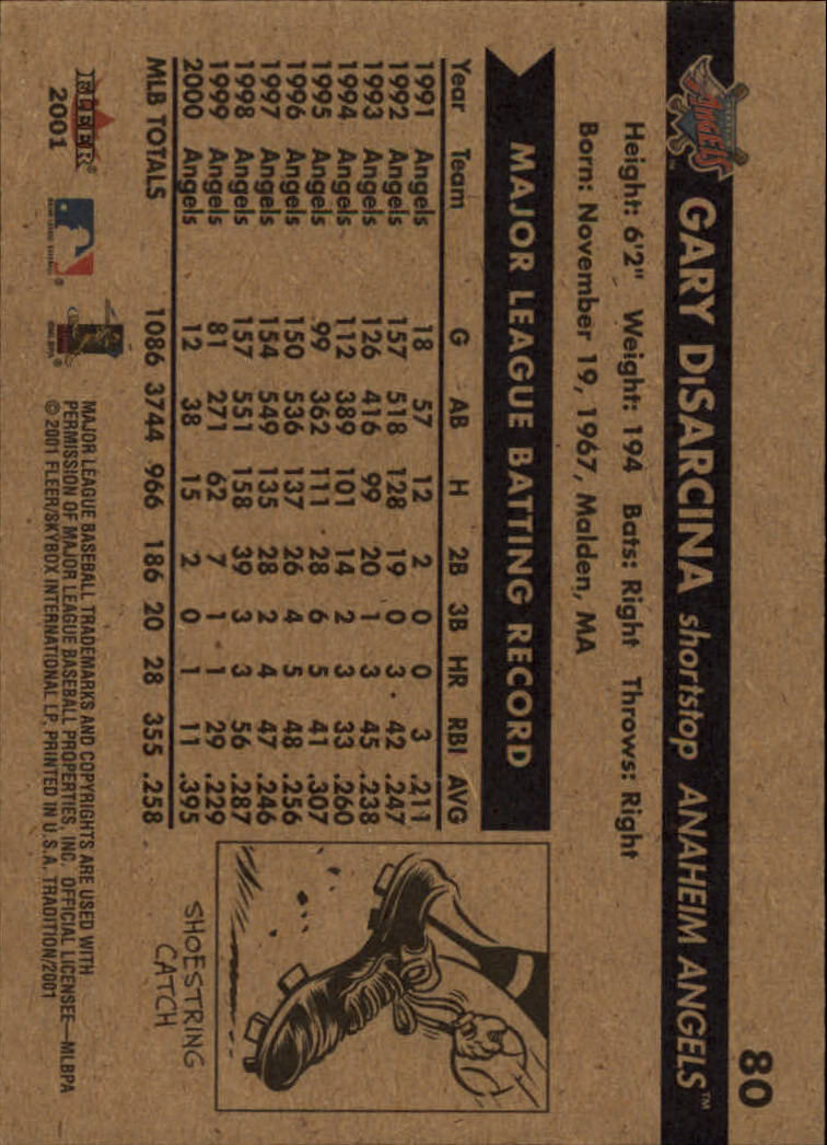 A2341- 2001 Fleer Tradition Baseball Card #s 1-250 -You Pick- 15+ FREE US SHIP - Picture 153 of 475