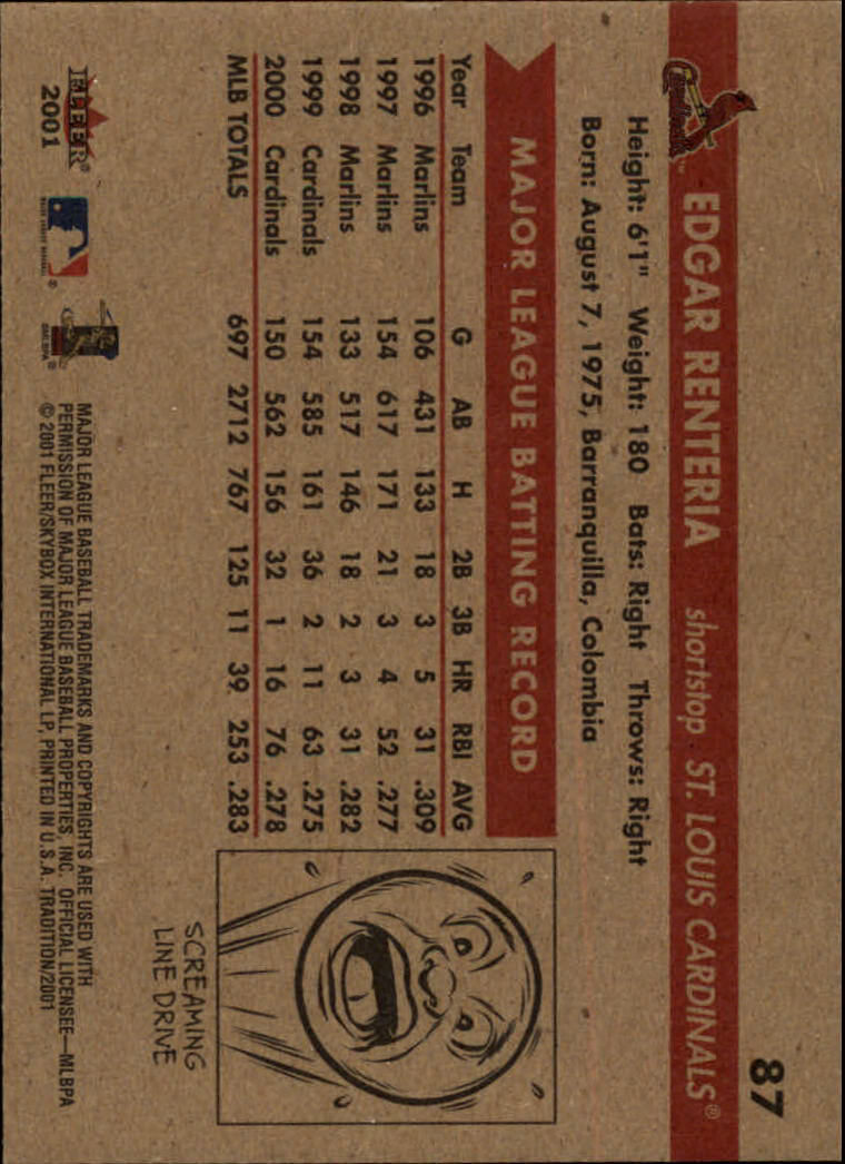 A2341- 2001 Fleer Tradition Baseball Card #s 1-250 -You Pick- 15+ FREE US SHIP - Picture 165 of 475