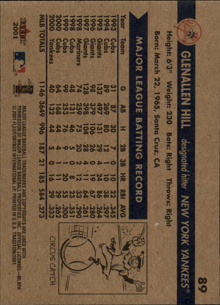 A2341- 2001 Fleer Tradition Baseball Card #s 1-250 -You Pick- 15+ FREE US SHIP - Picture 169 of 475