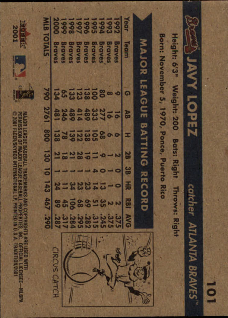 A2341- 2001 Fleer Tradition Baseball Card #s 1-250 -You Pick- 15+ FREE US SHIP - Picture 193 of 475