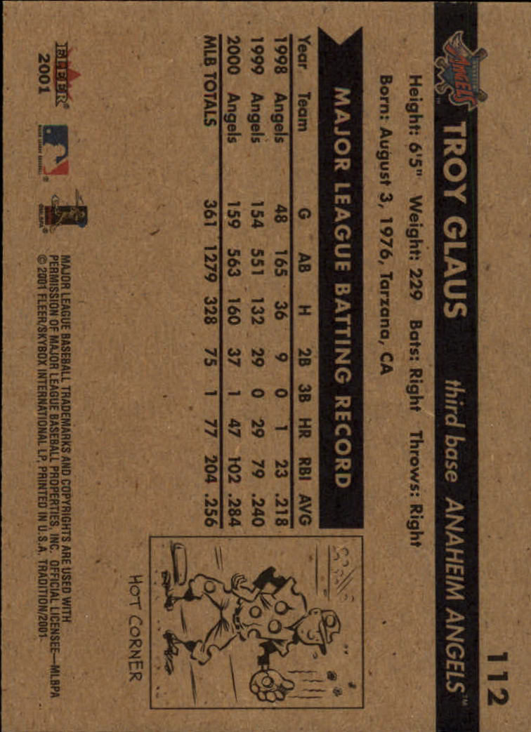A2341- 2001 Fleer Tradition Baseball Card #s 1-250 -You Pick- 15+ FREE US SHIP - Picture 213 of 475