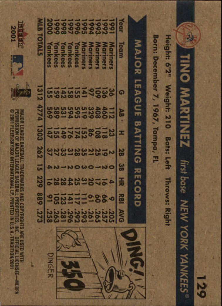 A2341- 2001 Fleer Tradition Baseball Card #s 1-250 -You Pick- 15+ FREE US SHIP - Picture 245 of 475