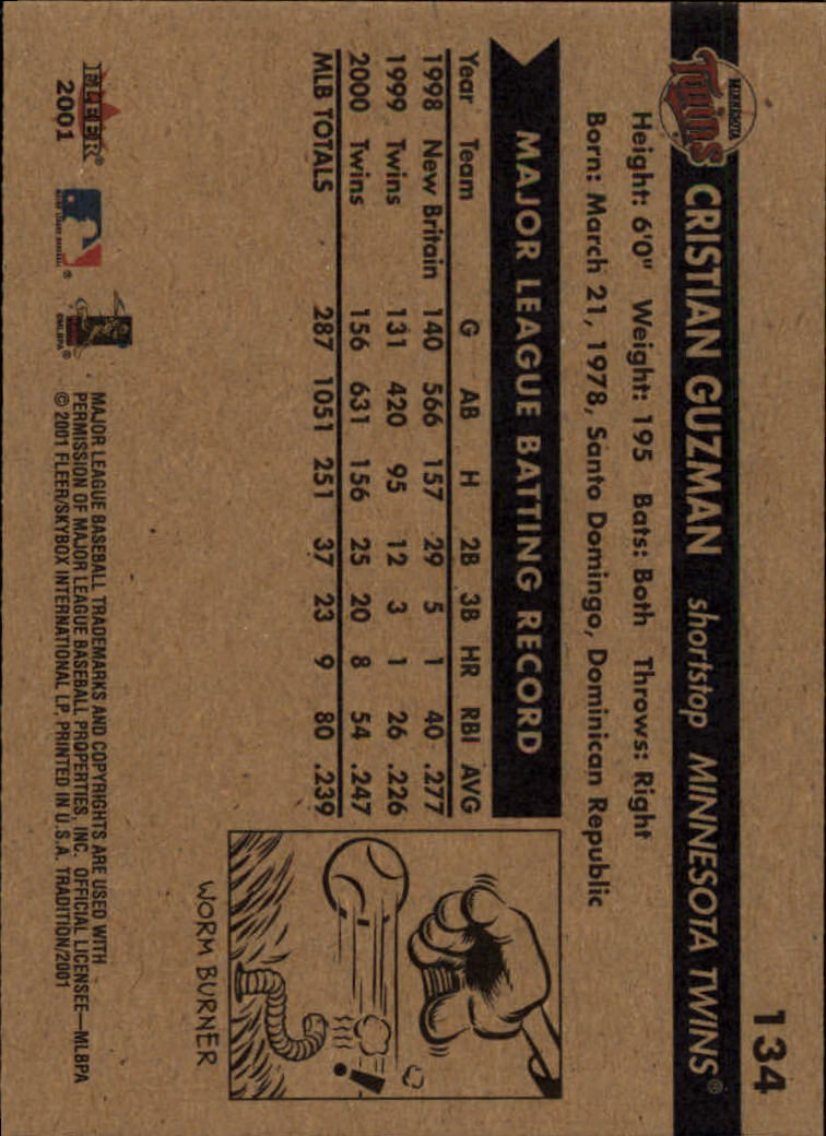 A2341- 2001 Fleer Tradition Baseball Card #s 1-250 -You Pick- 15+ FREE US SHIP - Picture 255 of 475