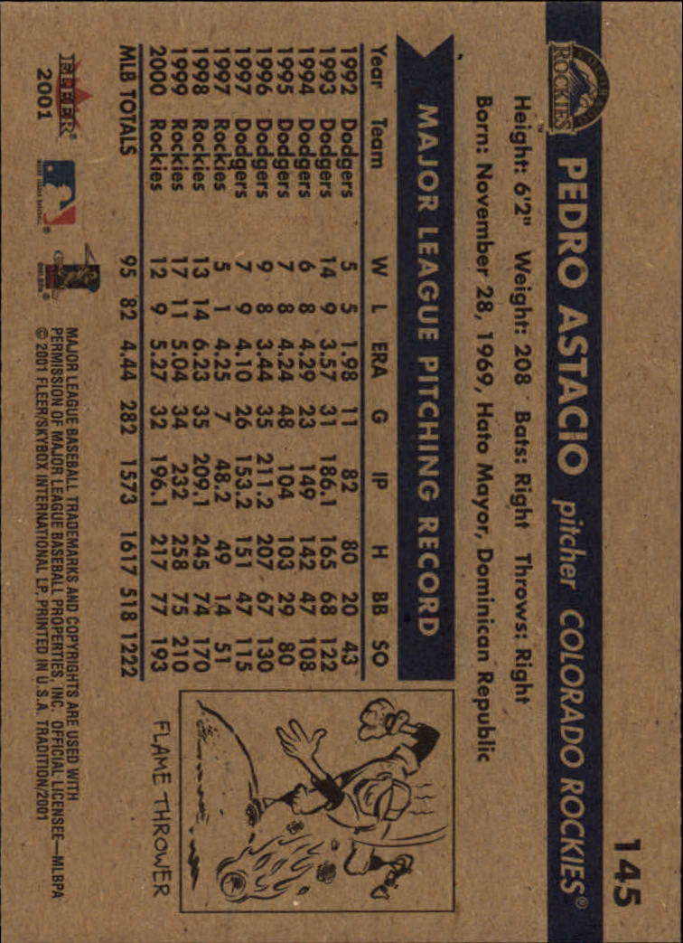 A2341- 2001 Fleer Tradition Baseball Card #s 1-250 -You Pick- 15+ FREE US SHIP - Picture 273 of 475