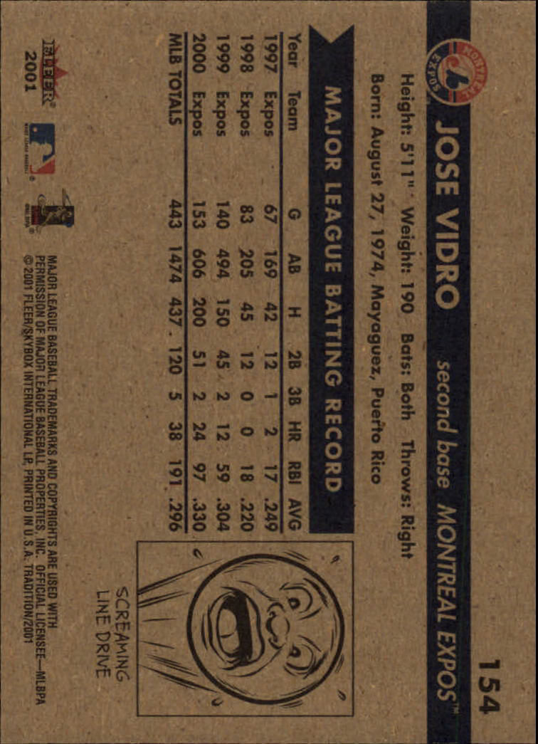 A2341- 2001 Fleer Tradition Baseball Card #s 1-250 -You Pick- 15+ FREE US SHIP - Picture 291 of 475