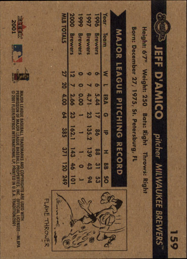 A2341- 2001 Fleer Tradition Baseball Card #s 1-250 -You Pick- 15+ FREE US SHIP - Picture 301 of 475
