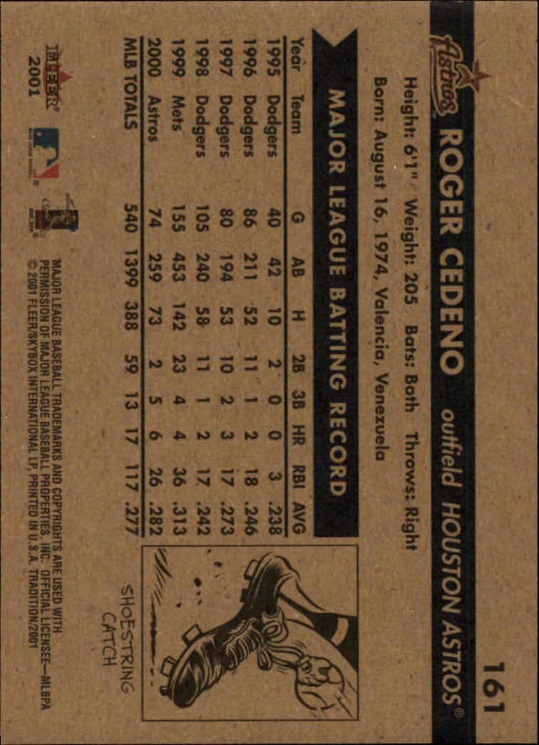 A2341- 2001 Fleer Tradition Baseball Card #s 1-250 -You Pick- 15+ FREE US SHIP - Picture 305 of 475