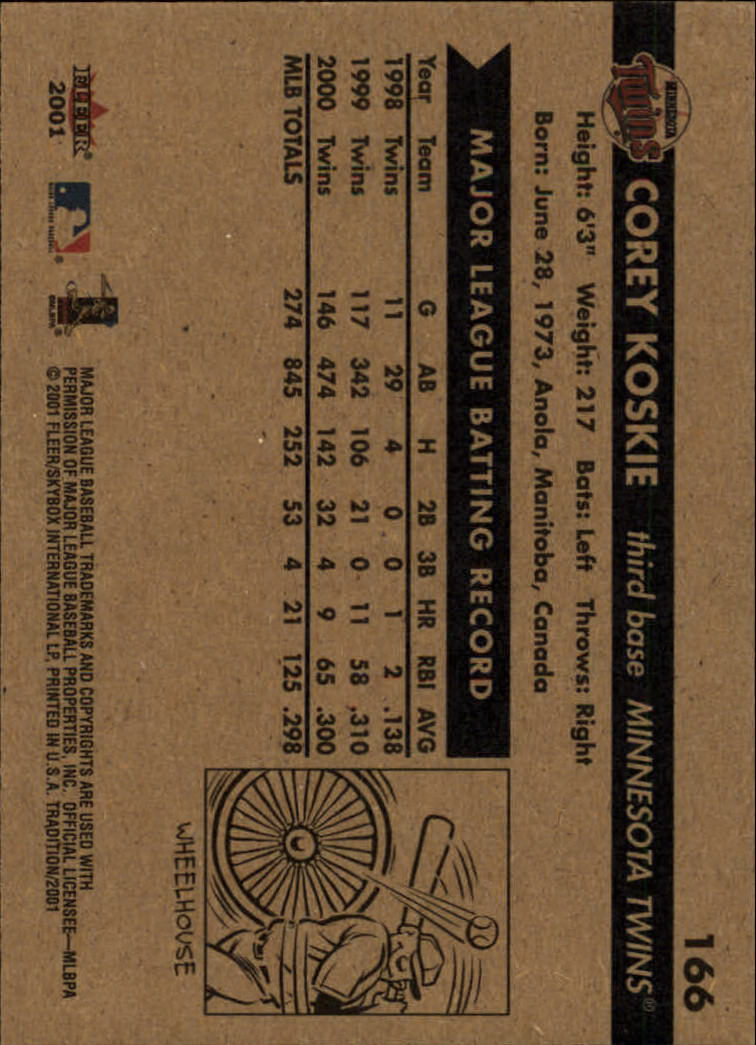 A2341- 2001 Fleer Tradition Baseball Card #s 1-250 -You Pick- 15+ FREE US SHIP - Picture 315 of 475
