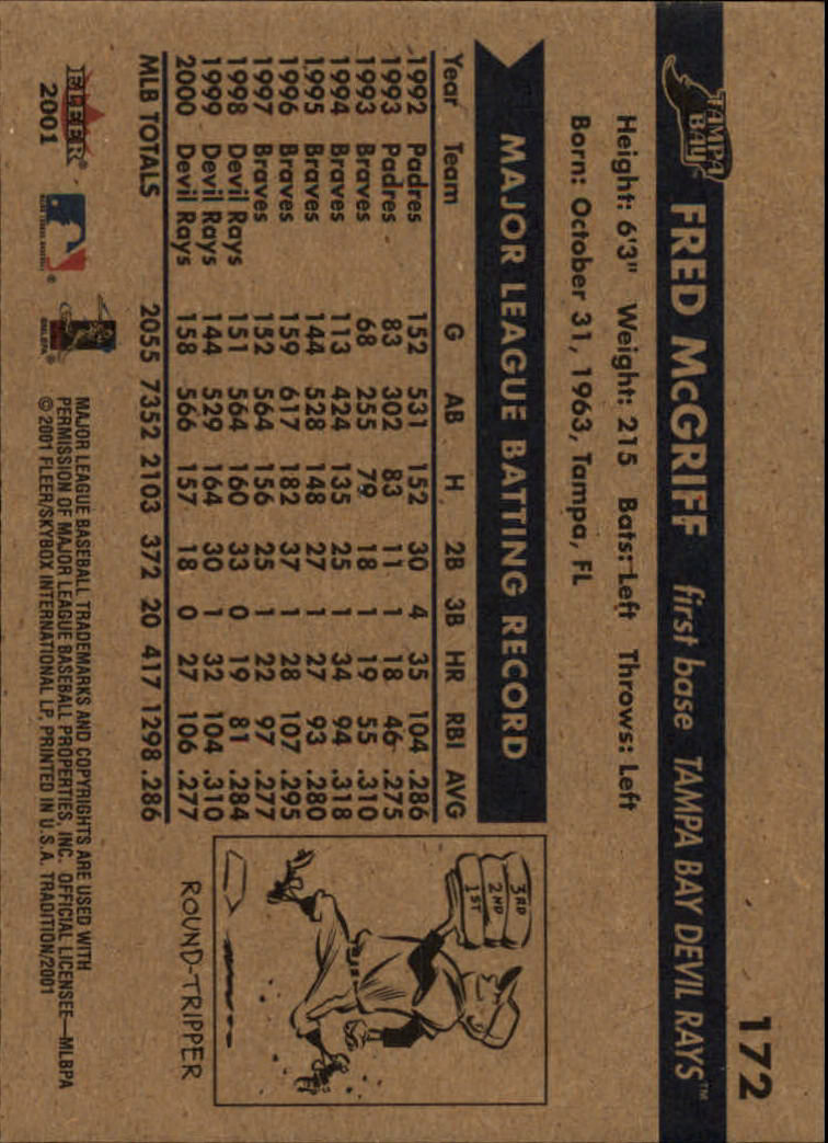A2341- 2001 Fleer Tradition Baseball Card #s 1-250 -You Pick- 15+ FREE US SHIP - Picture 327 of 475