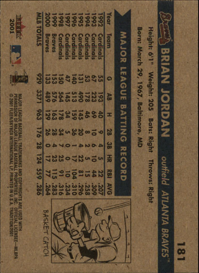 A2341- 2001 Fleer Tradition Baseball Card #s 1-250 -You Pick- 15+ FREE US SHIP - Picture 345 of 475