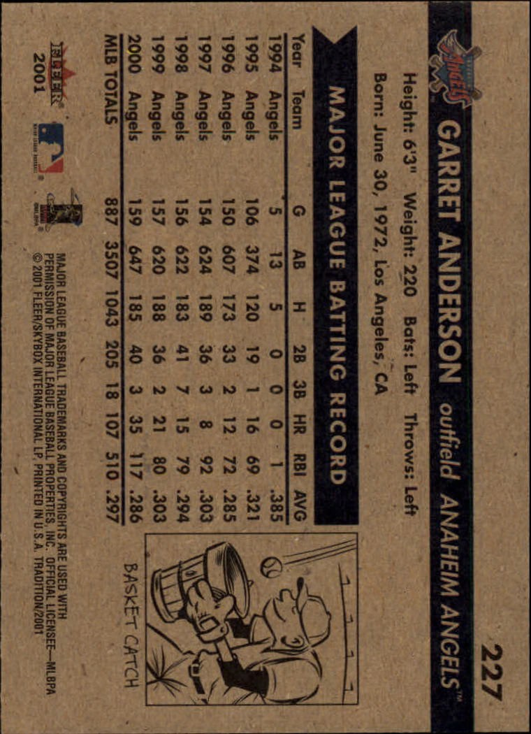 A2341- 2001 Fleer Tradition Baseball Card #s 1-250 -You Pick- 15+ FREE US SHIP - Picture 429 of 475