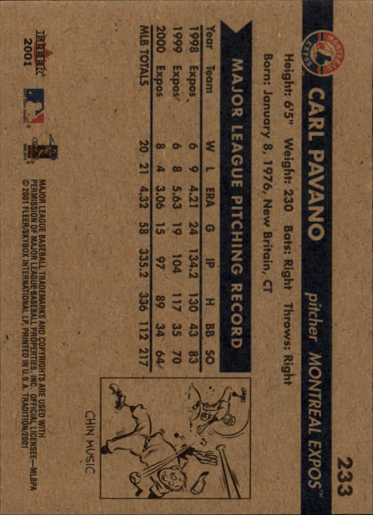 A2341- 2001 Fleer Tradition Baseball Card #s 1-250 -You Pick- 15+ FREE US SHIP - Picture 441 of 475