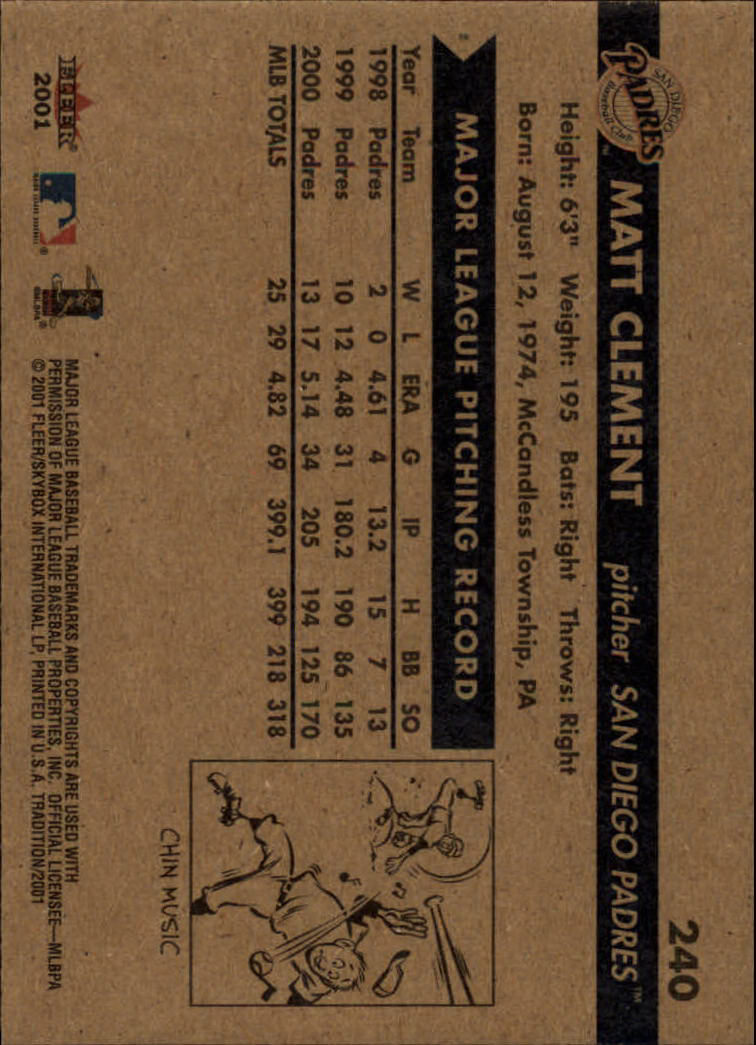 A2341- 2001 Fleer Tradition Baseball Card #s 1-250 -You Pick- 15+ FREE US SHIP - Picture 455 of 475